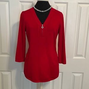 🎄❤️🎄CABLE & GAUGE Red V-Neck Sweater🎄❤️🎄